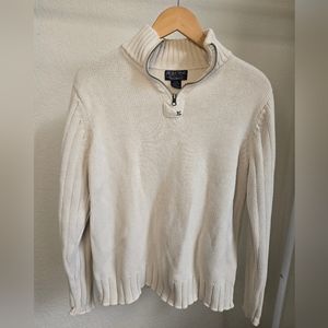 Wome's Knit Creme Sweater -Ralph Lauren Blue Label - SIZE MEDIUM